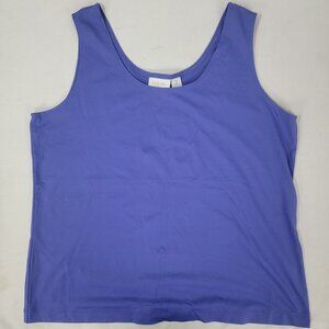 Chico's Women's Tank Shell Shirt Purple Size 3 (Large 16) 92% Nylon Stretch